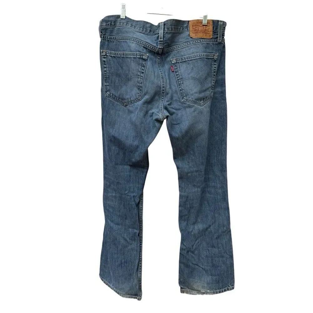 Levi Strauss Men’s 527 Distressed Destoyed Classic Jeans 36 x 32